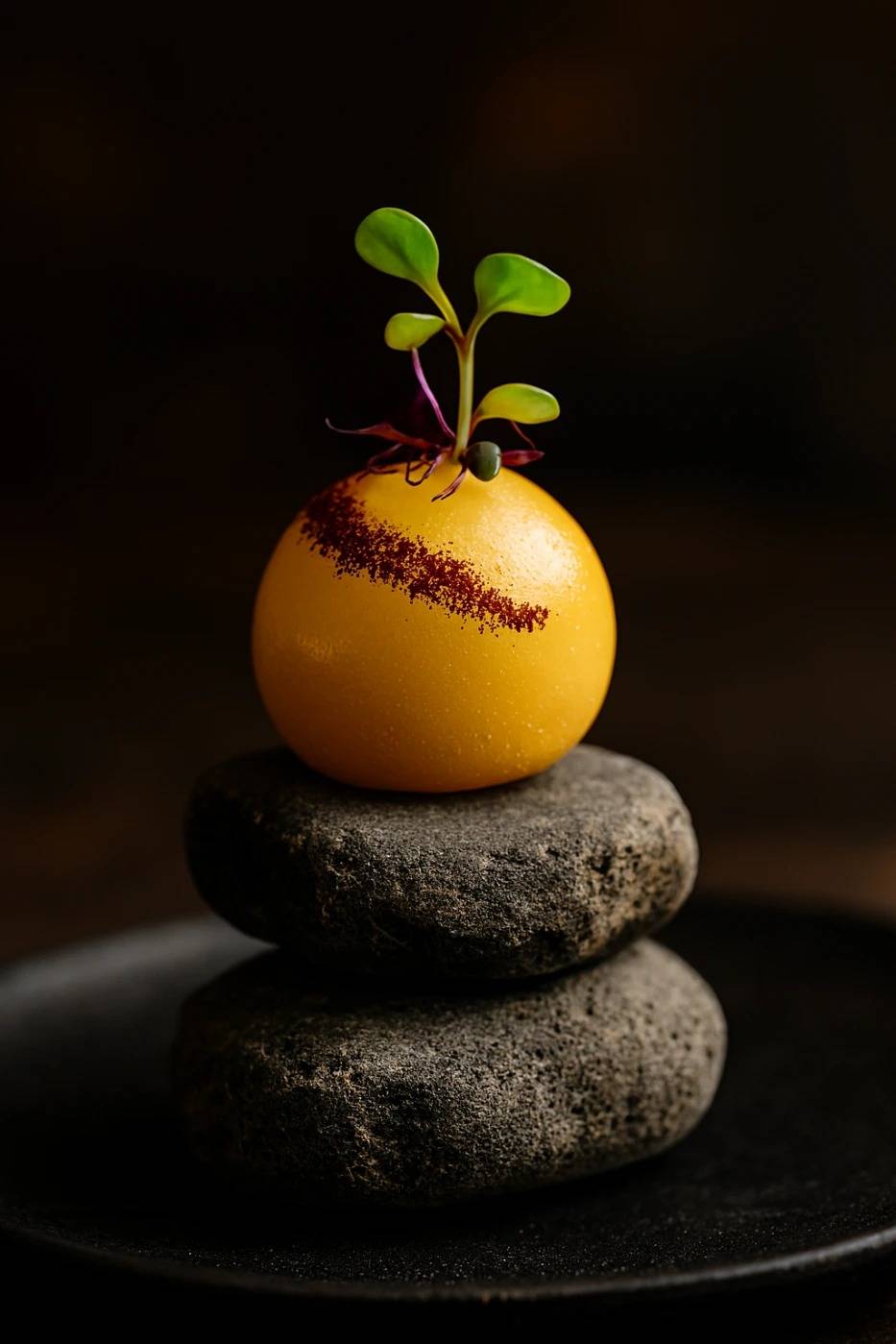 Postre de autor emplatado — Chef Franko